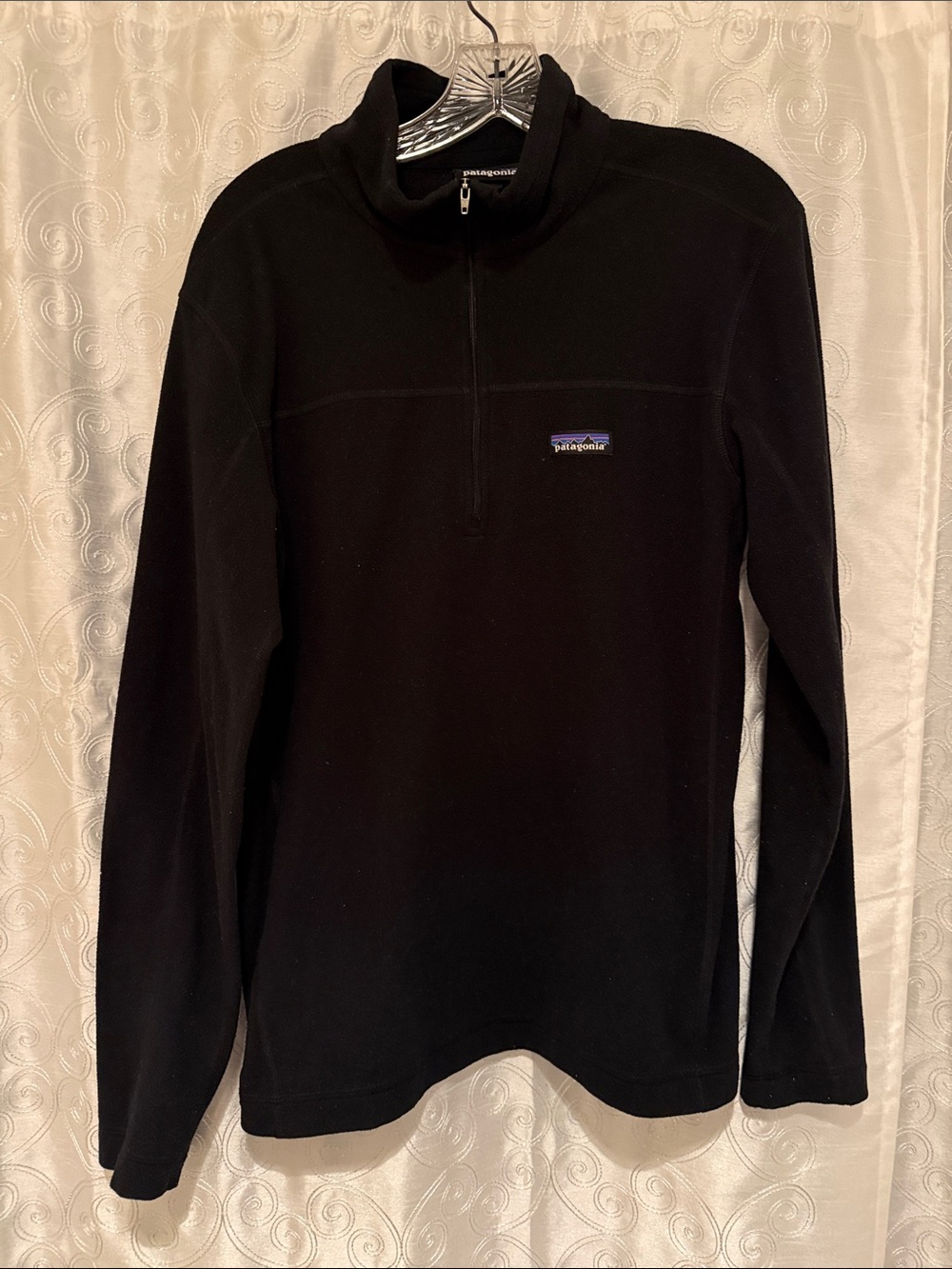 Patagonia Black Quarter-Zip Fleece Pullover Women’s Size Medium 🔥 G9
